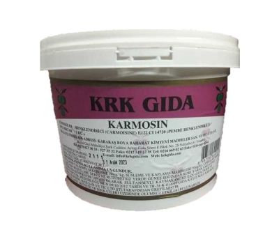 KRK - Carmoisine Gıda Renklendiricisi (Pembe) Toz Gıda Boyası E 122 -1Kg