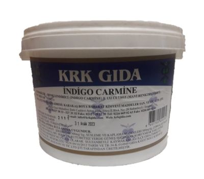 KRK - Indigo Carmine Gıda Renklendiricisi (Koyu Mavi) Toz Gıda Boyası E 132 CI 73015 -1Kg