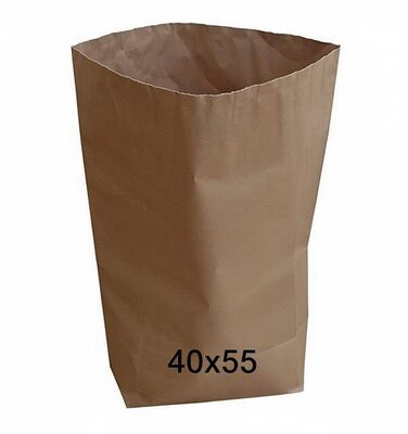 YERLİ - Kraft Çuval Torba Kahverengi Baskısız 40*55 cm+12cm