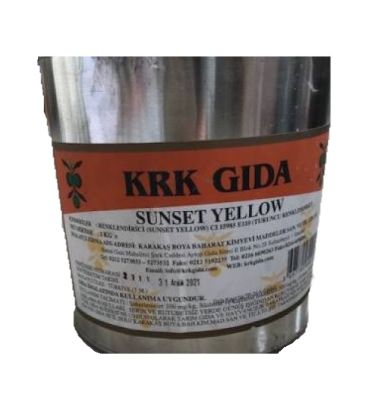 KRK - Sunset Yellow Gıda Renklendiricisi (Turuncu) Toz Gıda BoyasıE 110 -1Kg