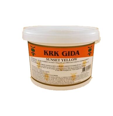 KRK - Sunset Yellow Gıda Renklendiricisi (Turuncu) Toz Gıda BoyasıE 110 -1Kg